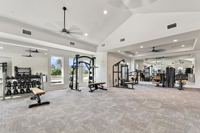 large spacious fitness center
