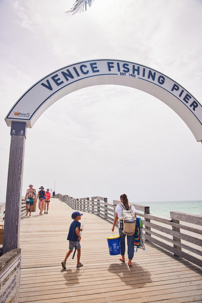 at the pier